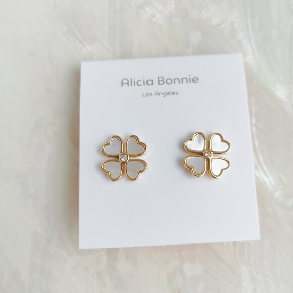 Alicia Bonnie Jewelry - Alicia Bonnie • Blair Gold Mother-of-Pearl Stud Earrings